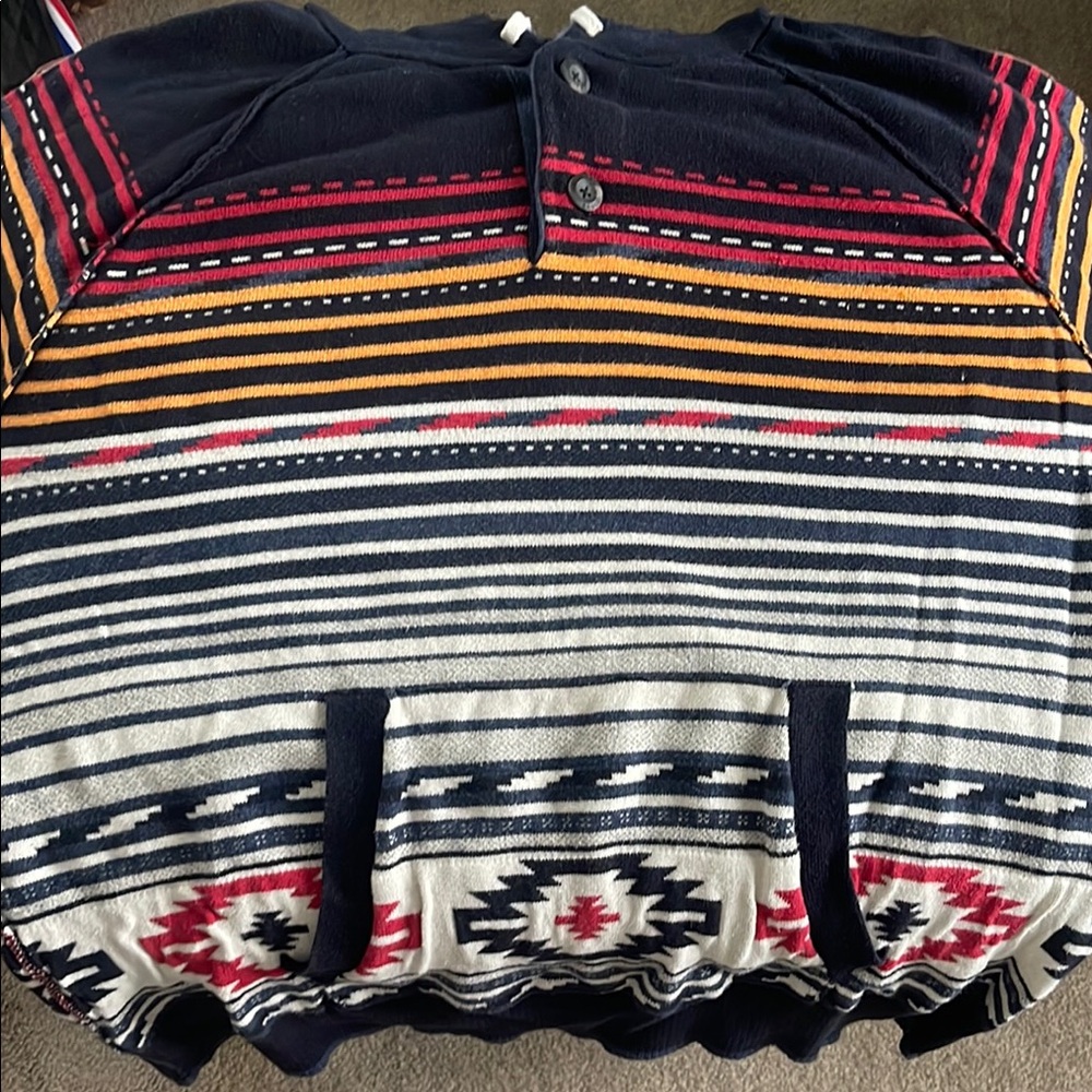 American Eagle Striped Hoodie